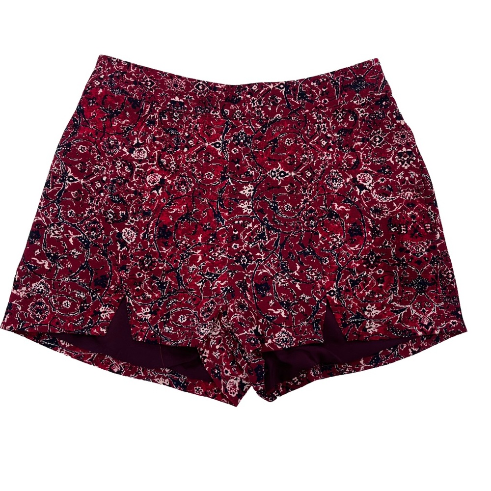 TAVIK • Women’s Burgundy Paisley Floral High-Waist Shorts NWT - Picture 3 of 8